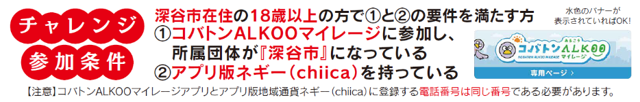 ネギーチャレンジ参加条件