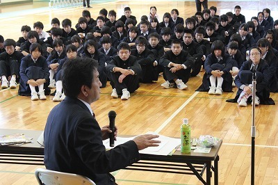 川本中学校3年生との市長対話会2