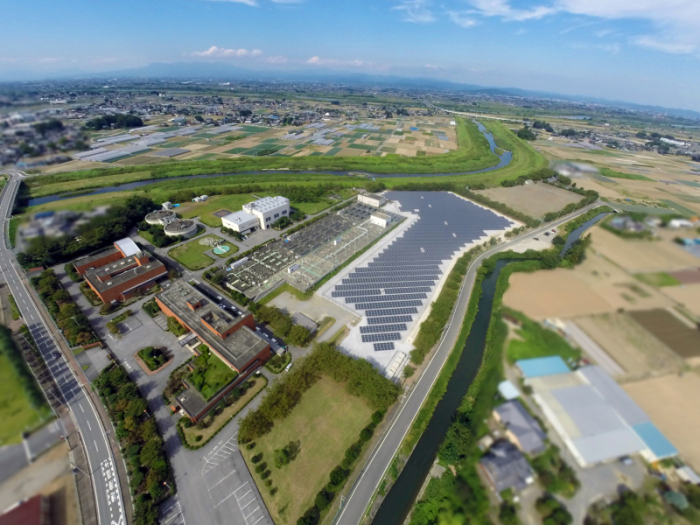 深谷市浄化センター太陽光発電所全景写真