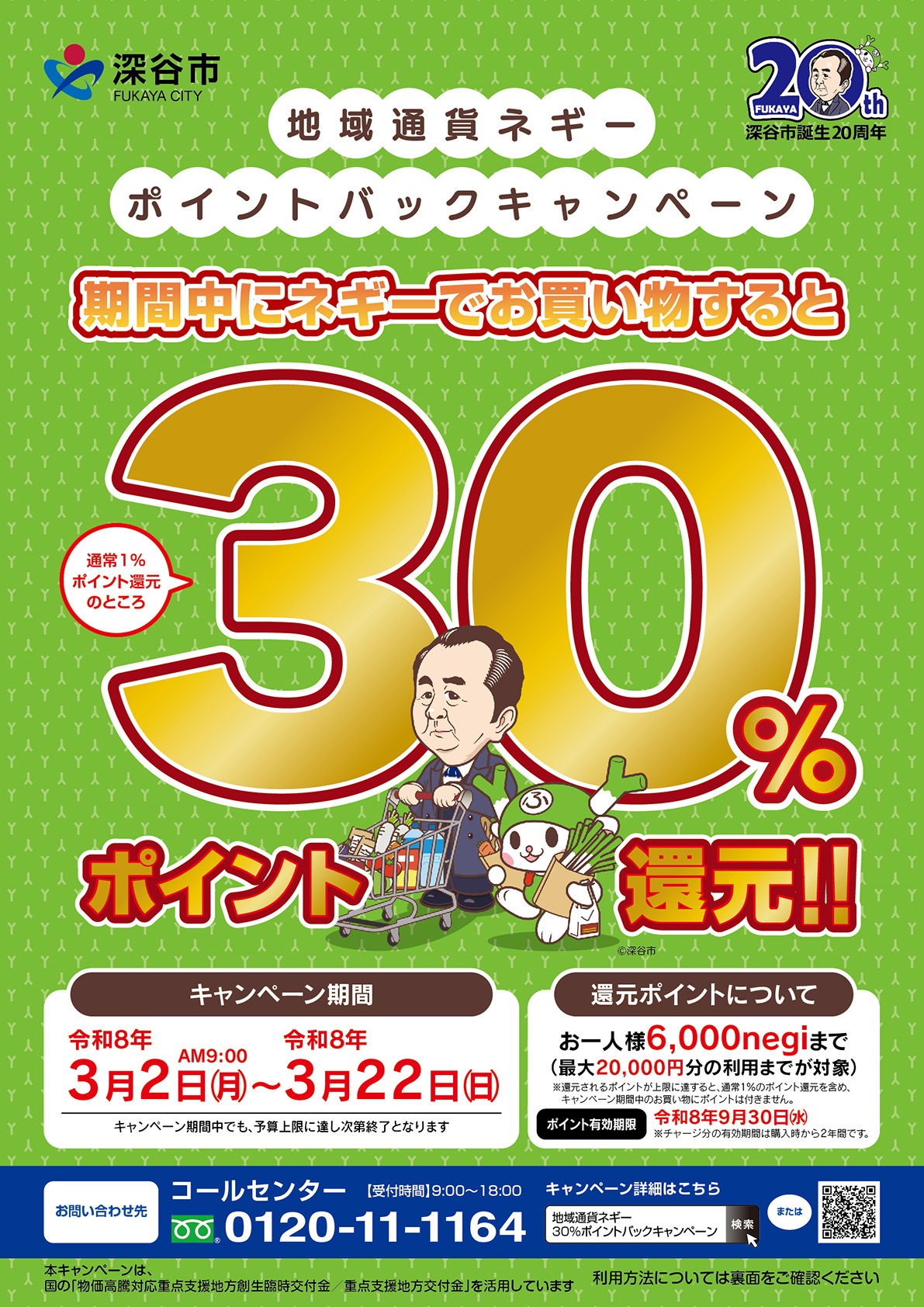 地域通貨ネギーポイントバックキャンペーンチラシ