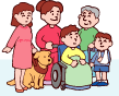 バリアフリー 家族のイラスト