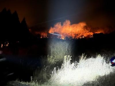 【現場付近の状況】綾里地区の山林延焼状況