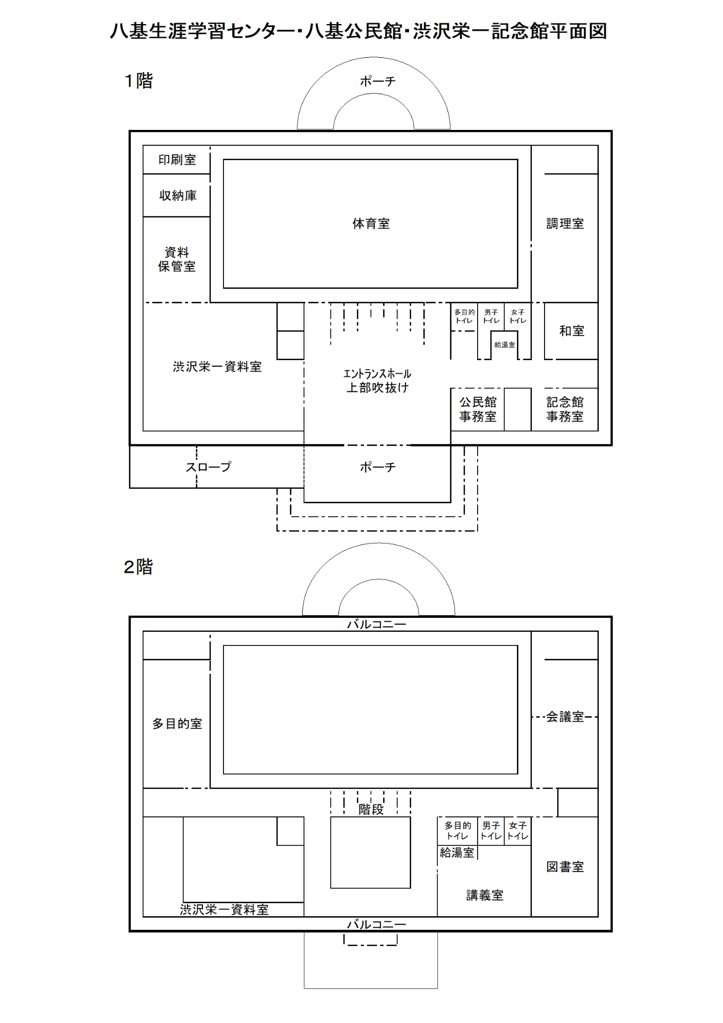 八基公民館 平面図