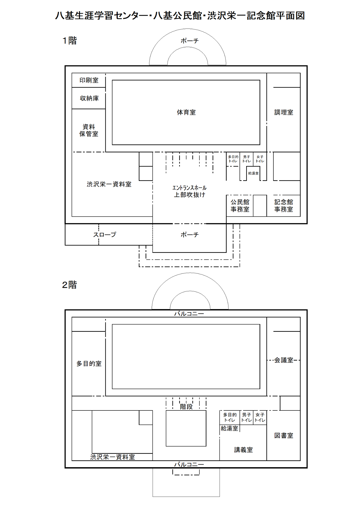 八基公民館 平面図