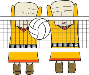 ハラ君バレーボール(ブロック)2人