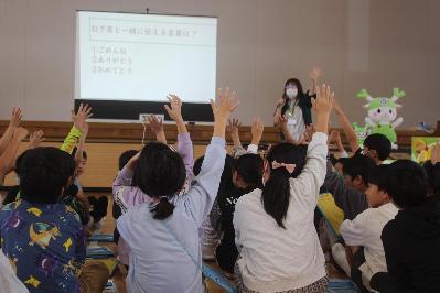 岡部小学校の様子