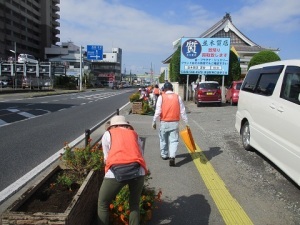 国道17号プランター整地