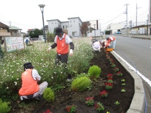 武川駅ロータリー植栽