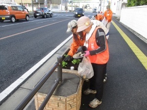 国道17号プランター植栽