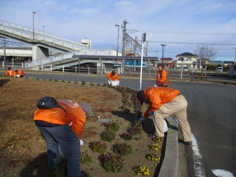 武川駅ロータリーボランティア活動