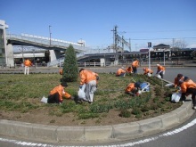 武川駅ロータリーボランティア活動