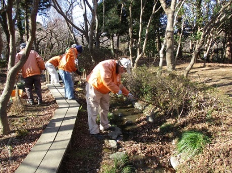 ホタルの小川清掃