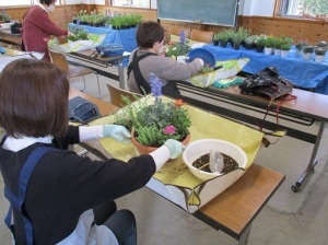 春の草花を使ったコンテナガーデン教室