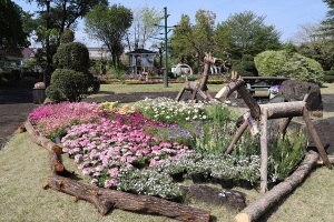 園内の花の装飾