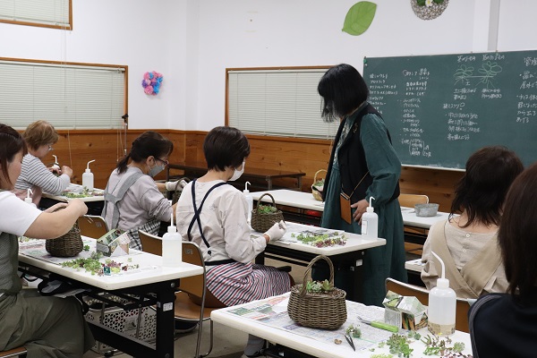 多肉植物の寄せ植え教室