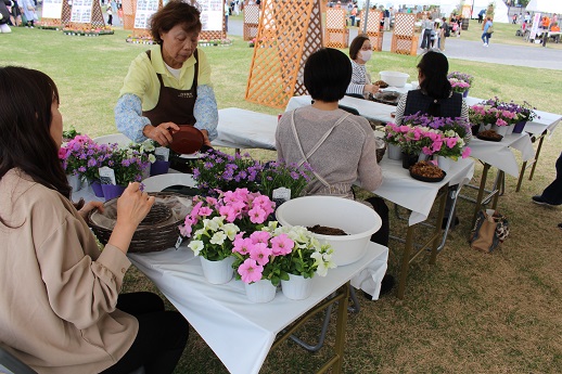 寄せ植えリース教室