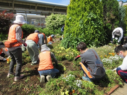 ステイションガーデン整地作業