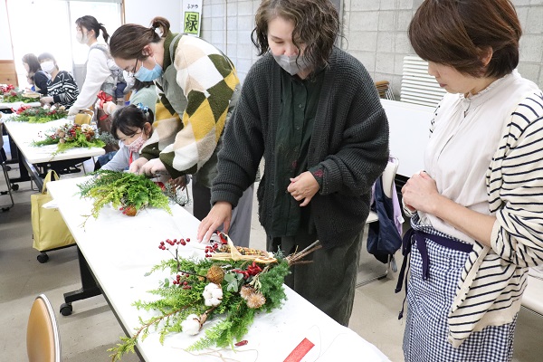 クリスマススワッグ教室