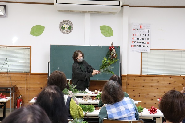 クリスマススワッグ教室