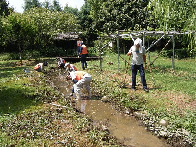 ふかや村小川の清掃
