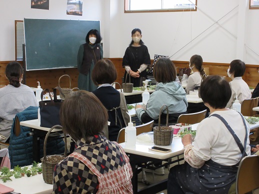 多肉植物の寄せ植え教室