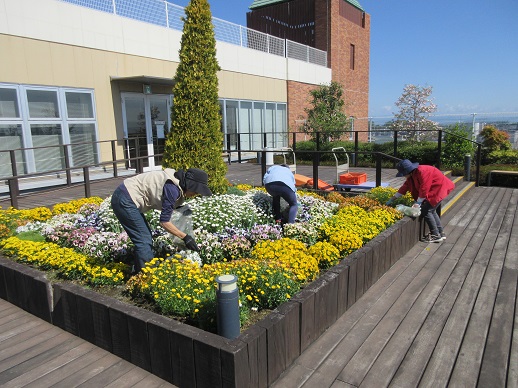 天空の散歩道除草作業