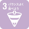 3.バランスよく食べよう のアイコン