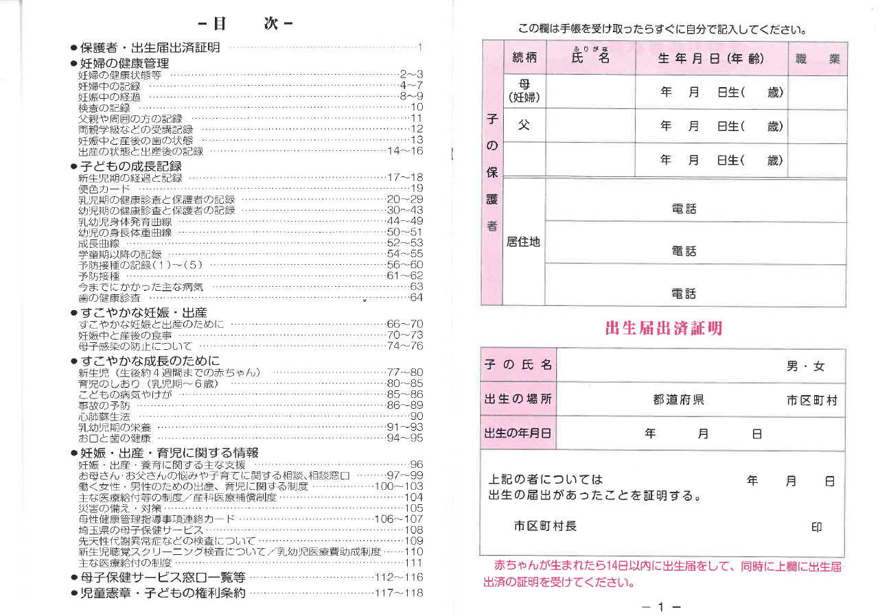 【参考見本】出生届出済証明