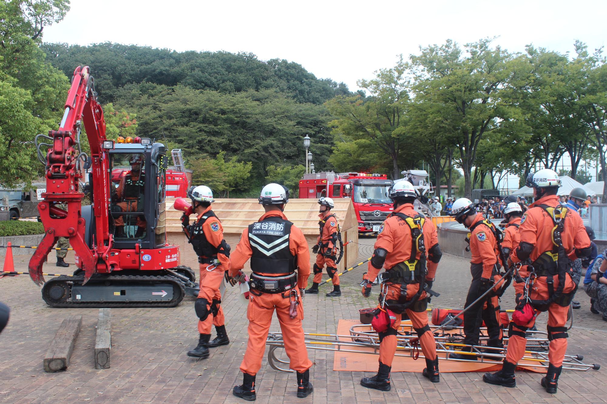 2深谷市総合防災訓練に参加