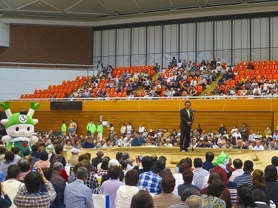 大相撲深谷ふっかちゃん場所市長あいさつ