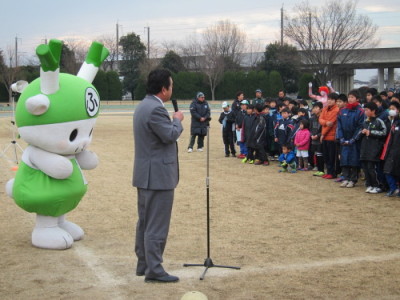 市民ラグビー大会開会式訪問