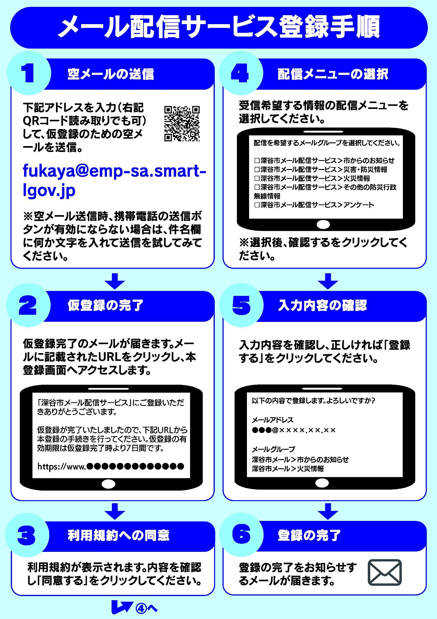 メール配信サービス登録方法