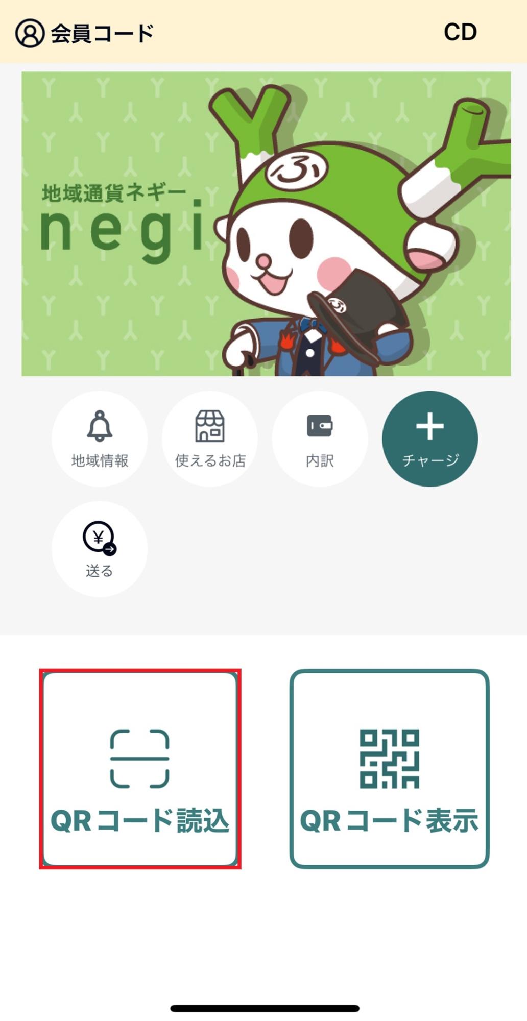 chiicaホーム画面