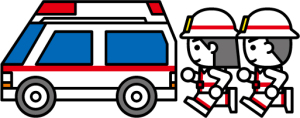 救急車と救急隊員