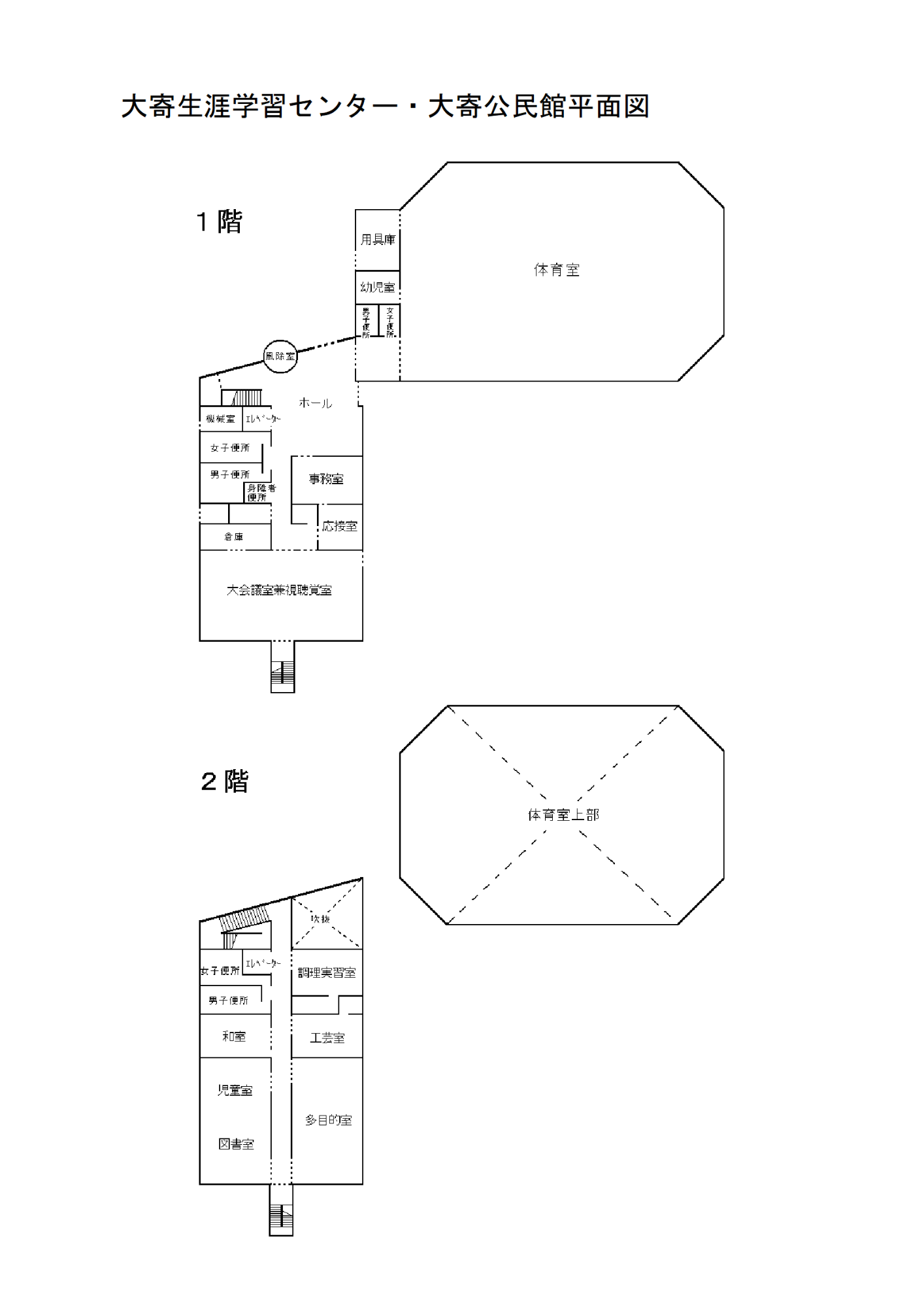 大寄公民館 平面図