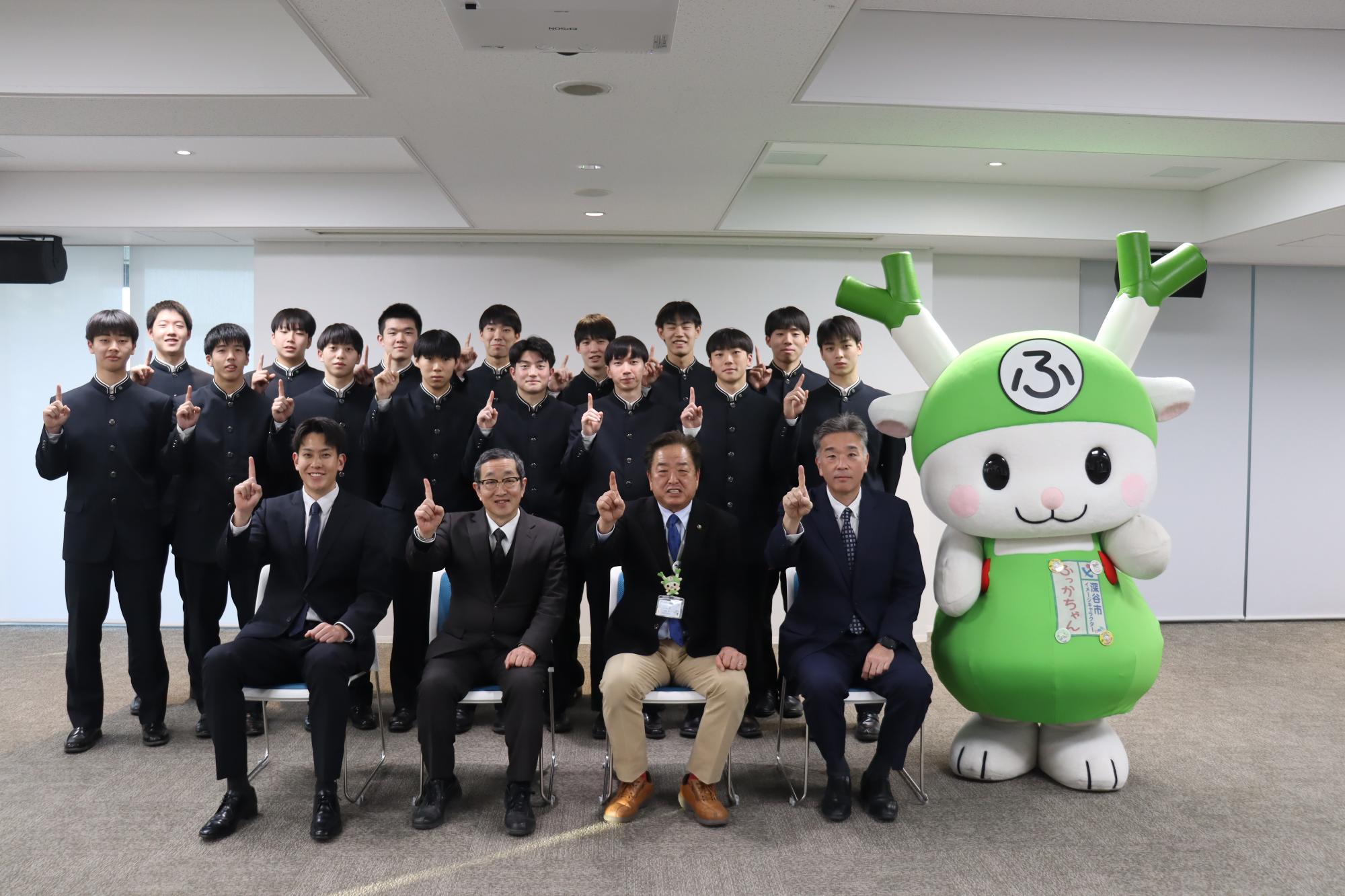 市長表敬訪問（正智バスケ）