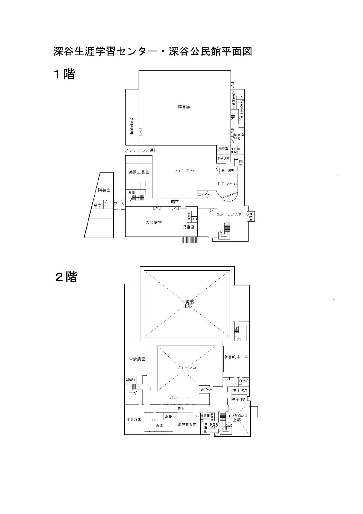 深谷公民館平面図